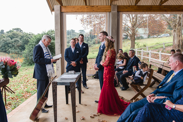 Rustic Red Dress Wedding With Home-made Details: Mckenna & Calvin