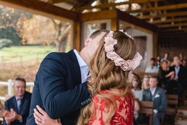 Rustic Red Dress Wedding With Home-made Details: Mckenna & Calvin