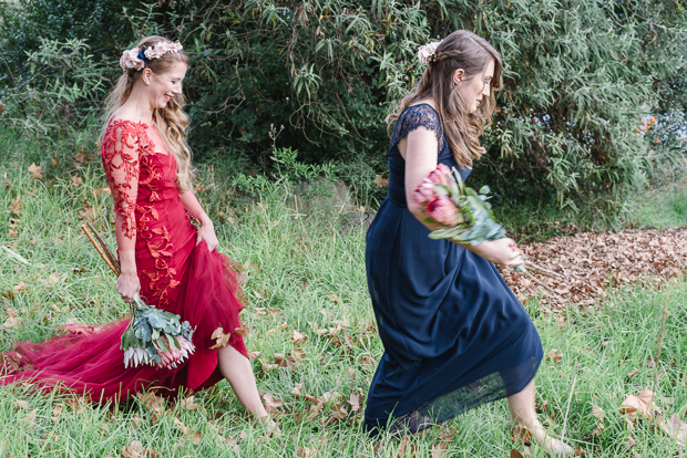 Rustic Red Dress Wedding With Home-made Details: Mckenna & Calvin