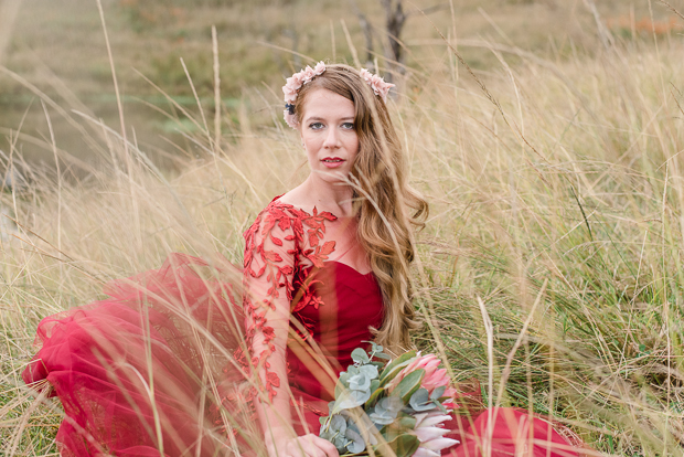 Rustic Red Dress Wedding With Home-made Details: Mckenna & Calvin