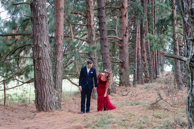 Rustic Red Dress Wedding With Home-made Details: Mckenna & Calvin