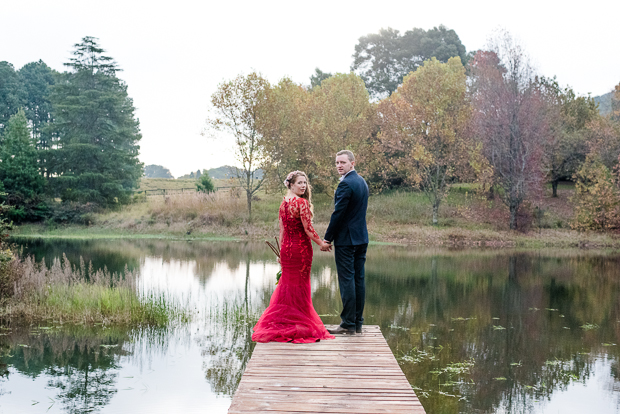 Rustic Red Dress Wedding With Home-made Details: Mckenna & Calvin