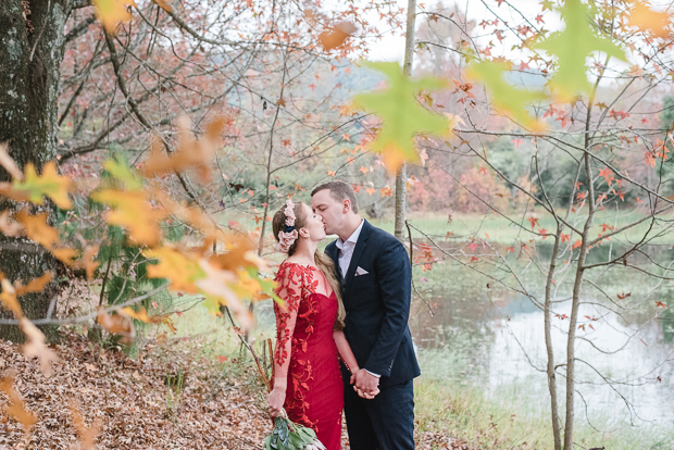 Rustic Red Dress Wedding With Home-made Details: Mckenna & Calvin