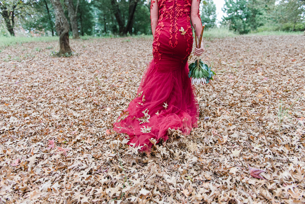 Rustic Red Dress Wedding With Home-made Details: Mckenna & Calvin