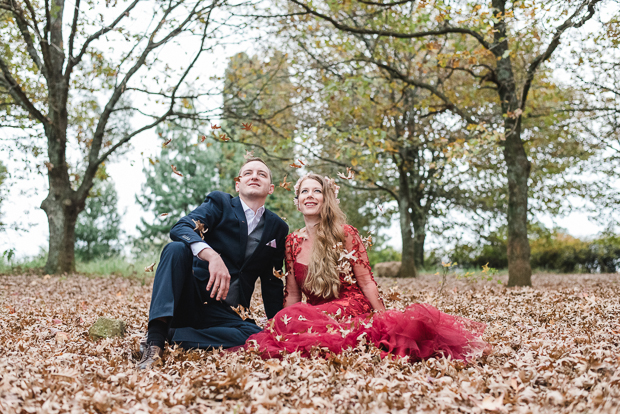 Rustic Red Dress Wedding With Home-made Details: Mckenna & Calvin