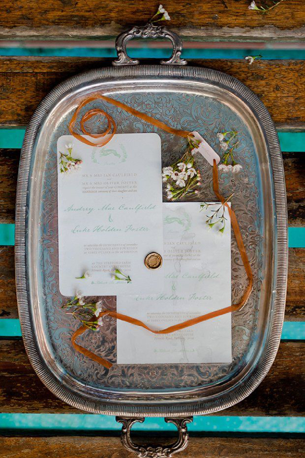 Azure Blue & Old Gold Wedding Inspiration