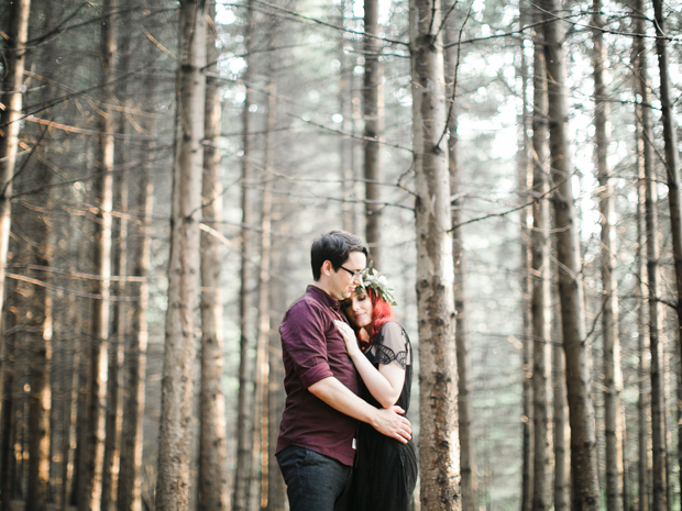Beautiful Fine Art 'Woodland' Engagement Shoot With Autumnal Colours: Tyler & Laiken