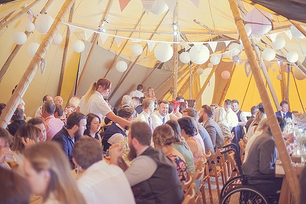 Kooky Pastel Pink & Mint Tipi Wedding With Lanterns & Bunting: Natalie & Tom