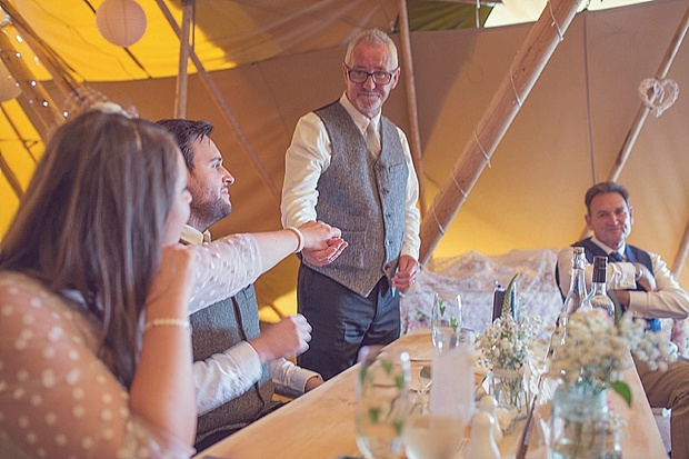 Kooky Pastel Pink & Mint Tipi Wedding With Lanterns & Bunting: Natalie & Tom