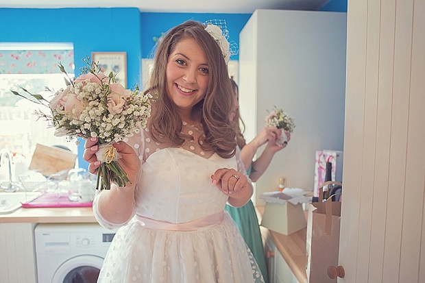 Kooky Pastel Pink & Mint Tipi Wedding With Lanterns & Bunting: Natalie & Tom