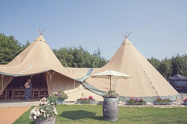 Kooky Pastel Pink & Mint Tipi Wedding With Lanterns & Bunting: Natalie & Tom