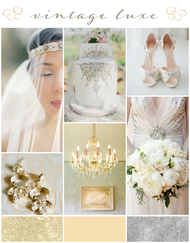 Elegant Vintage Luxe Wedding Inspiration & Ideas