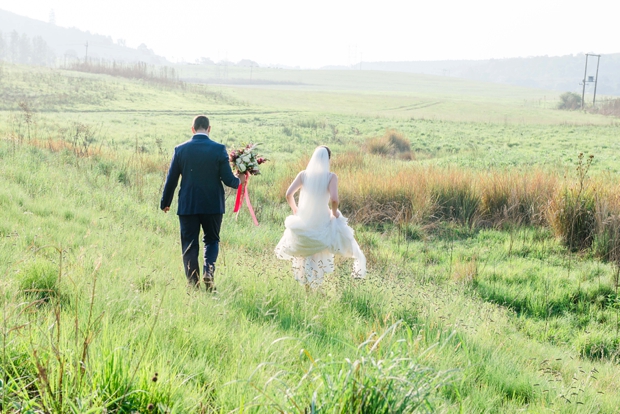 Dreamy Pink Blush & Marsala Wedding In Cherry Blossom Orchard: Lana & Herman