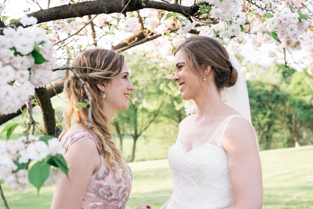 Dreamy Pink Blush & Marsala Wedding In Cherry Blossom Orchard: Lana & Herman