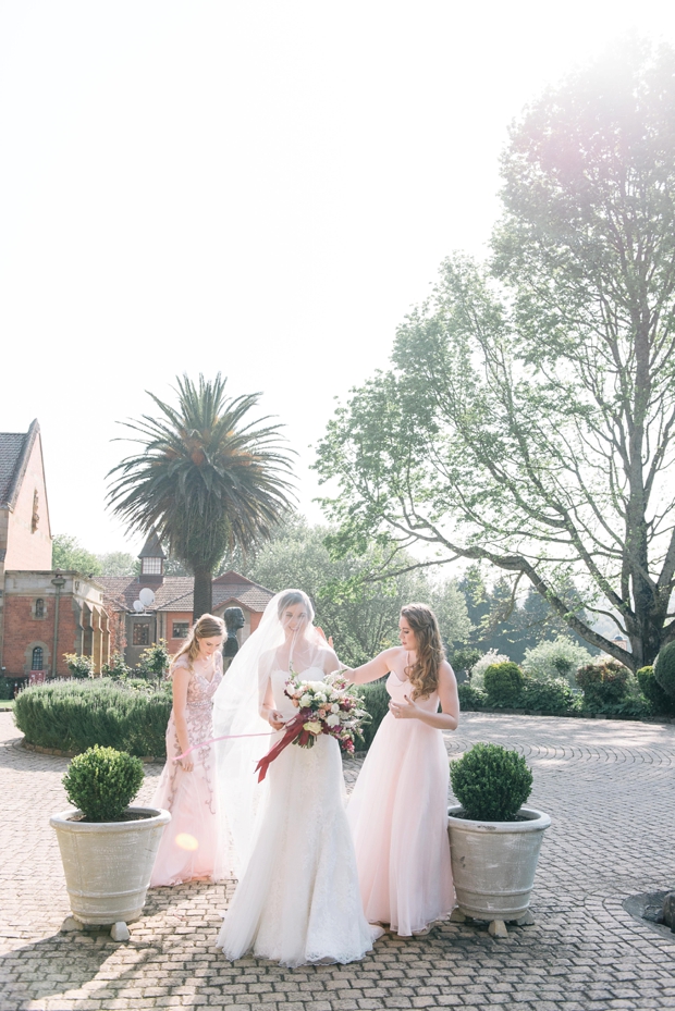 Dreamy Pink Blush & Marsala Wedding In Cherry Blossom Orchard: Lana & Herman