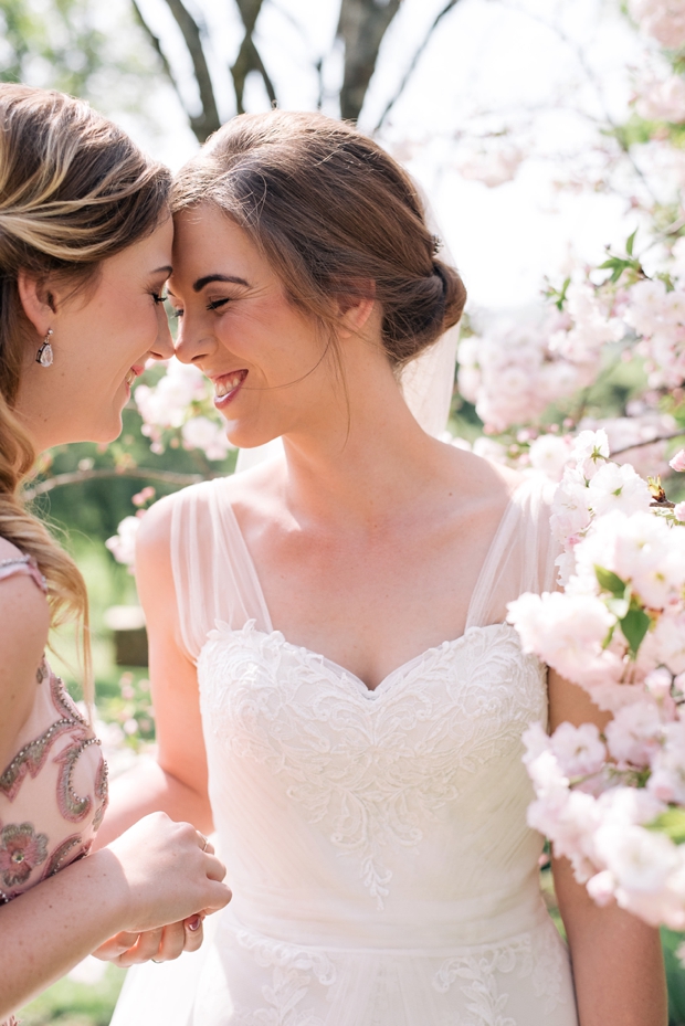 Dreamy Pink Blush & Marsala Wedding In Cherry Blossom Orchard: Lana & Herman