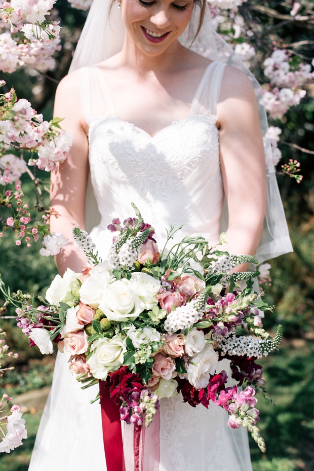 Dreamy Pink Blush & Marsala Wedding In Cherry Blossom Orchard: Lana & Herman