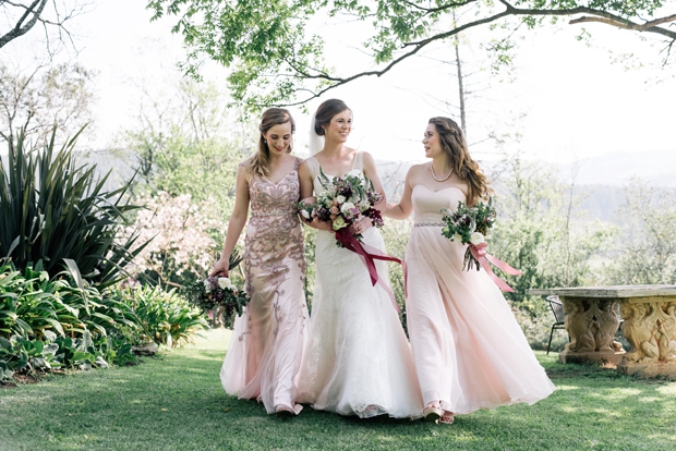 Dreamy Pink Blush & Marsala Wedding In Cherry Blossom Orchard: Lana & Herman