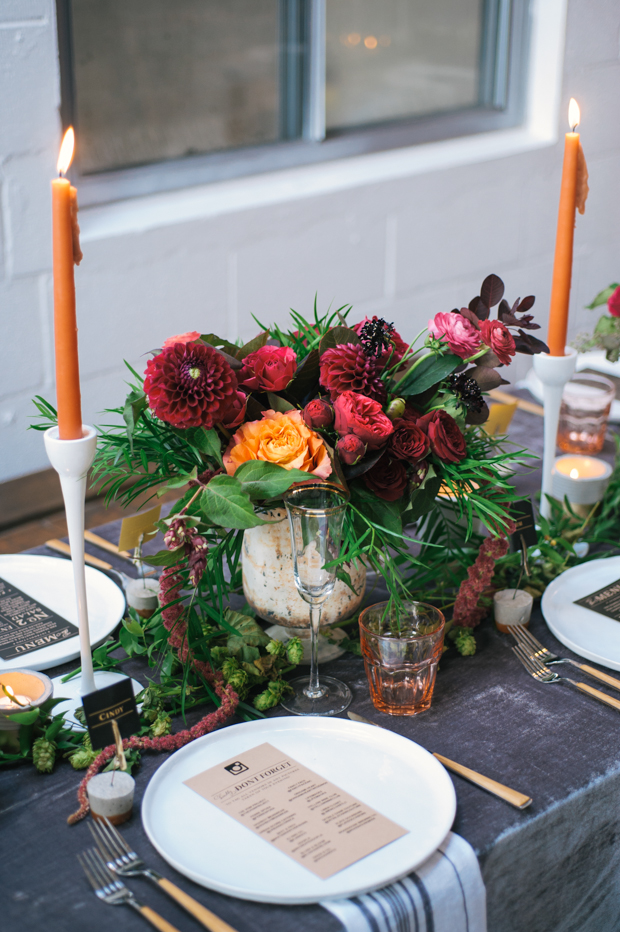 The #RadRehearsal - An Inspiring Industrial, Rustic Chic Rehearsal Dinner: Kristen and Mike