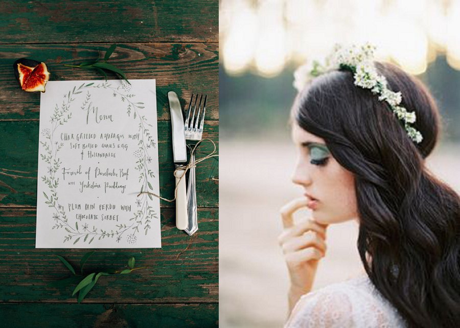 Organic Green Wedding Inspiration & Colour Ideas