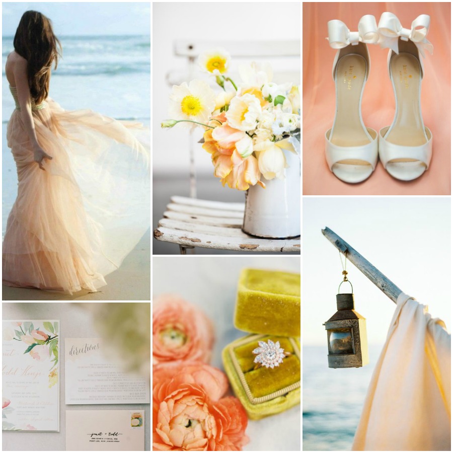 To celebrate the start of Spring - a perfect time of year to get married, I created this fresh and very springlike wedding inspiration colour board.