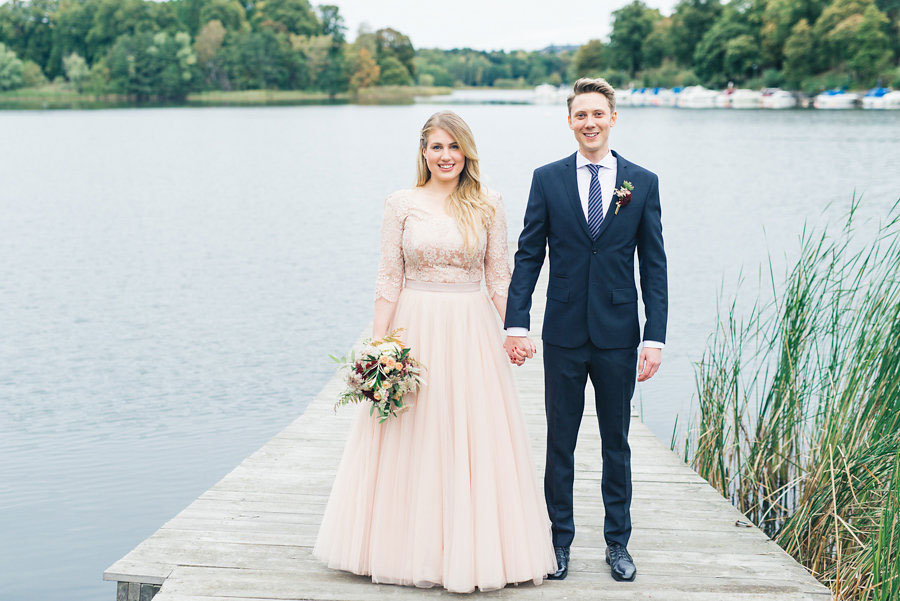 Beautiful Blush Bridal Separates For A Candlelit Autumn Wedding: Danielle & Anton