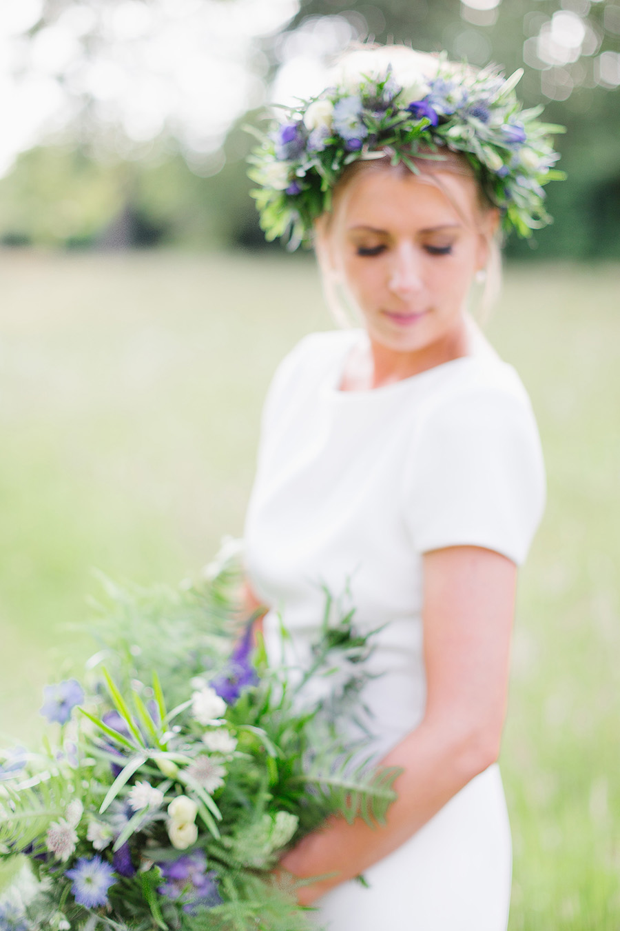 Relaxed Riverside Wedding With Bride Wearing Incredible Wildflowers ...