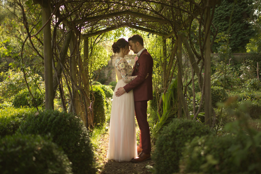 Floral Needle & Thread Wedding Gown For An Oriental Garden Wedding: Alice & Matthew