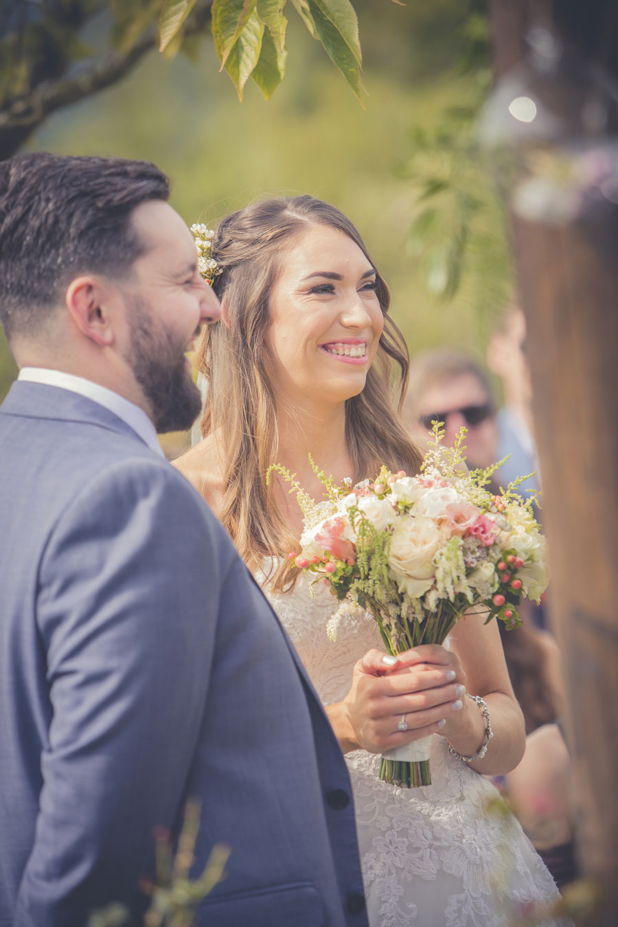 An Outdoor Pretty Pastel & Rose Gold Barn Wedding: Laura & Jonathan