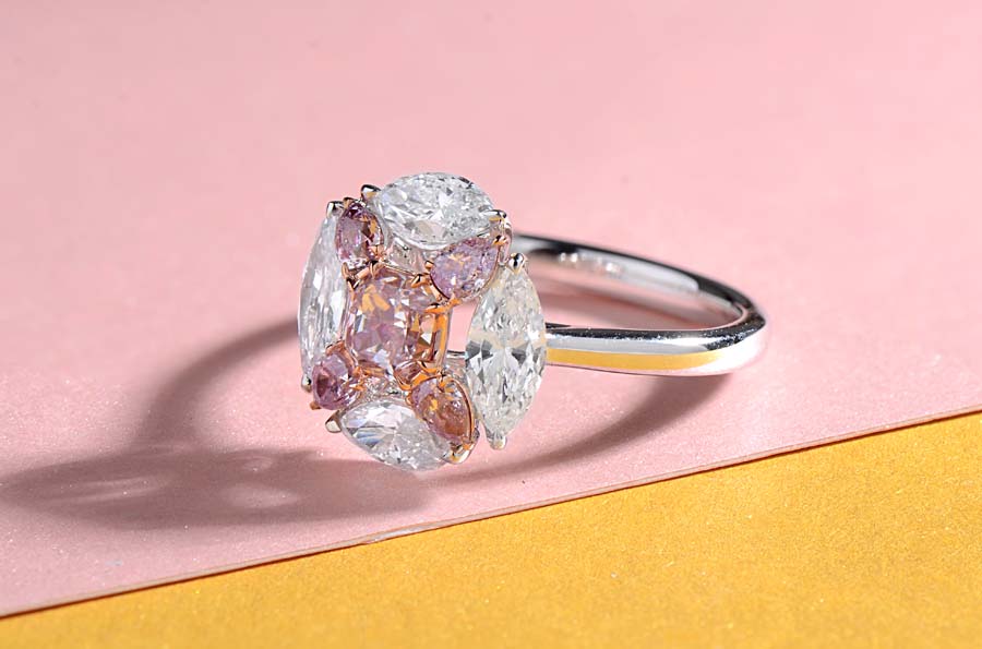 Scandinavian 14K Black Gold 3.0 Ct Pink Sapphire Dragon Engagement Ring  R601-14KBGPS | Caravaggio Jewelry