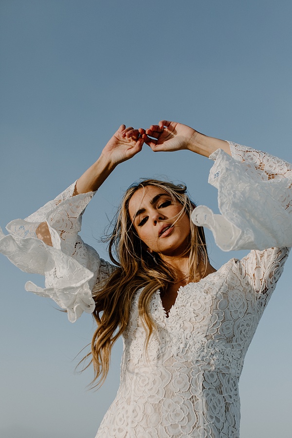 Pastel Inspired Elopement Inspiration from Utah's Bonneville Salt Flats